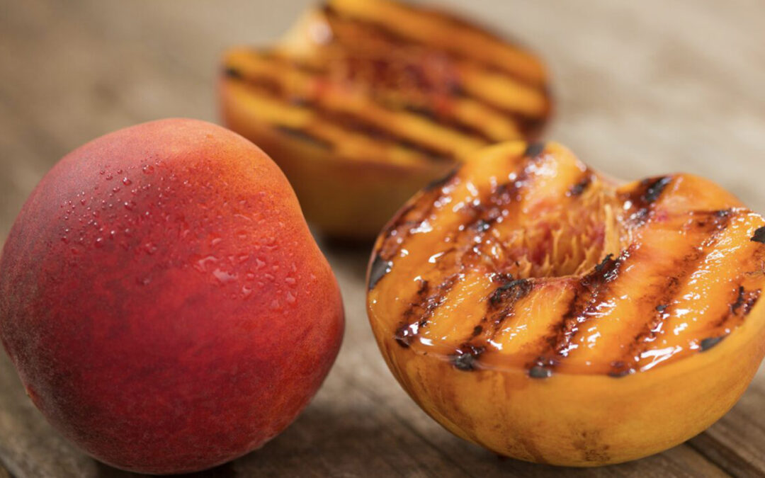 Grilled Peaches, Corn and Tomatoes