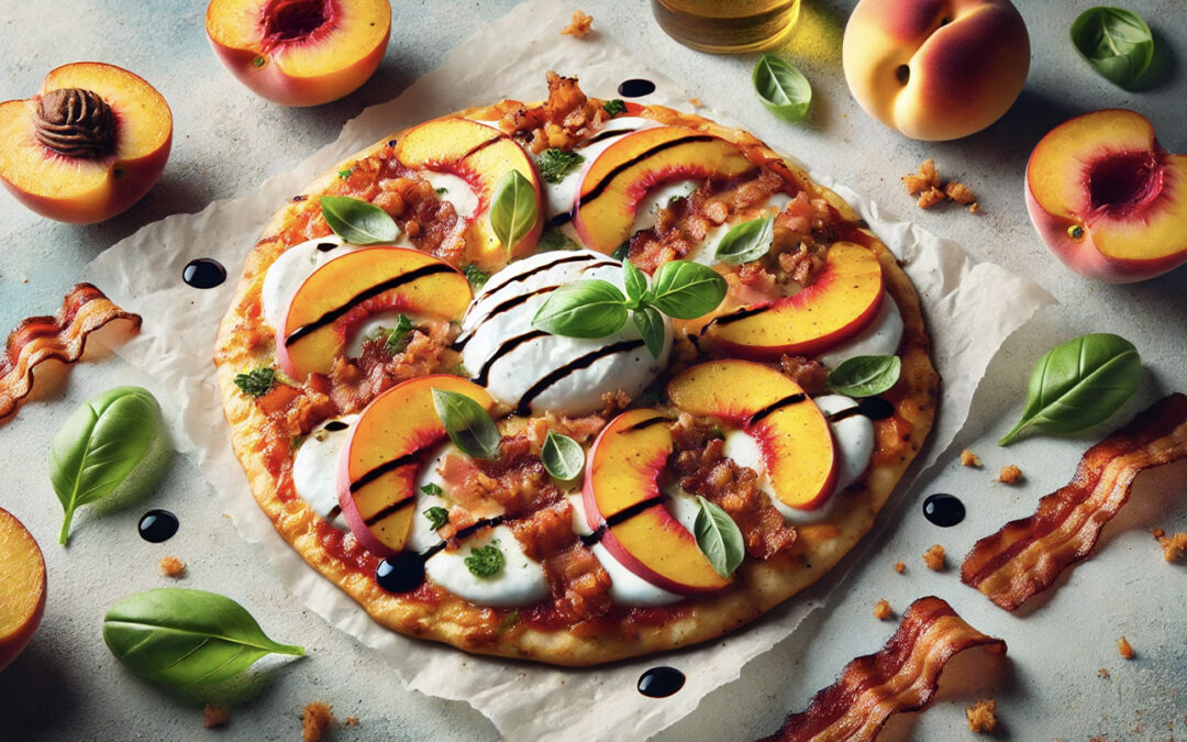 Peach Burrata Bacon Pizzadilla