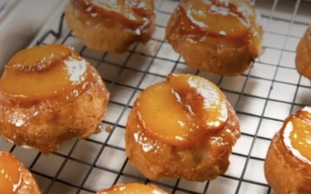 Individual Upside Down Peach Cakes