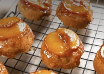 Individual Upside Down Peach Cakes