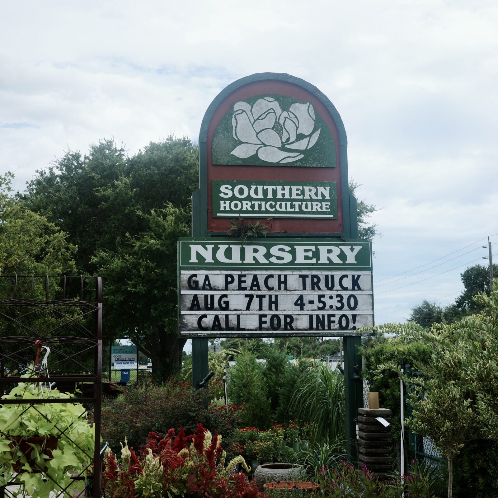 Southern Horticulture sign during one of our 2024 stops. 
